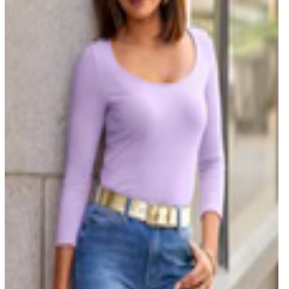 Boston Proper Tops - Boston Proper So Sexy Scoop Neck Top - Lavender